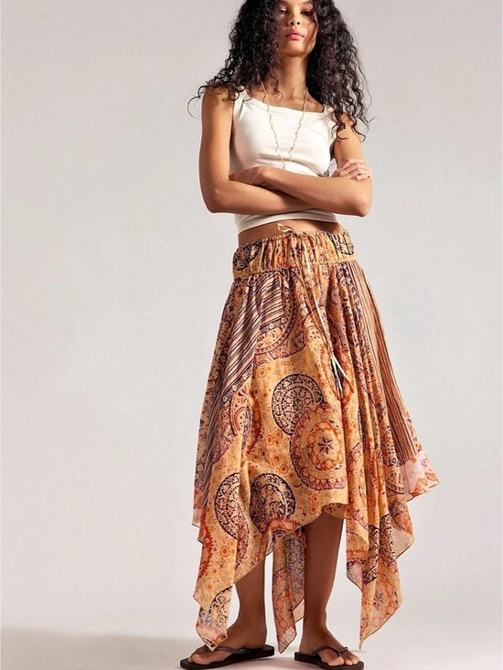 Free People Dresses & Skirts - Free People FP One Kaia Asymmetrical Midi Skirt